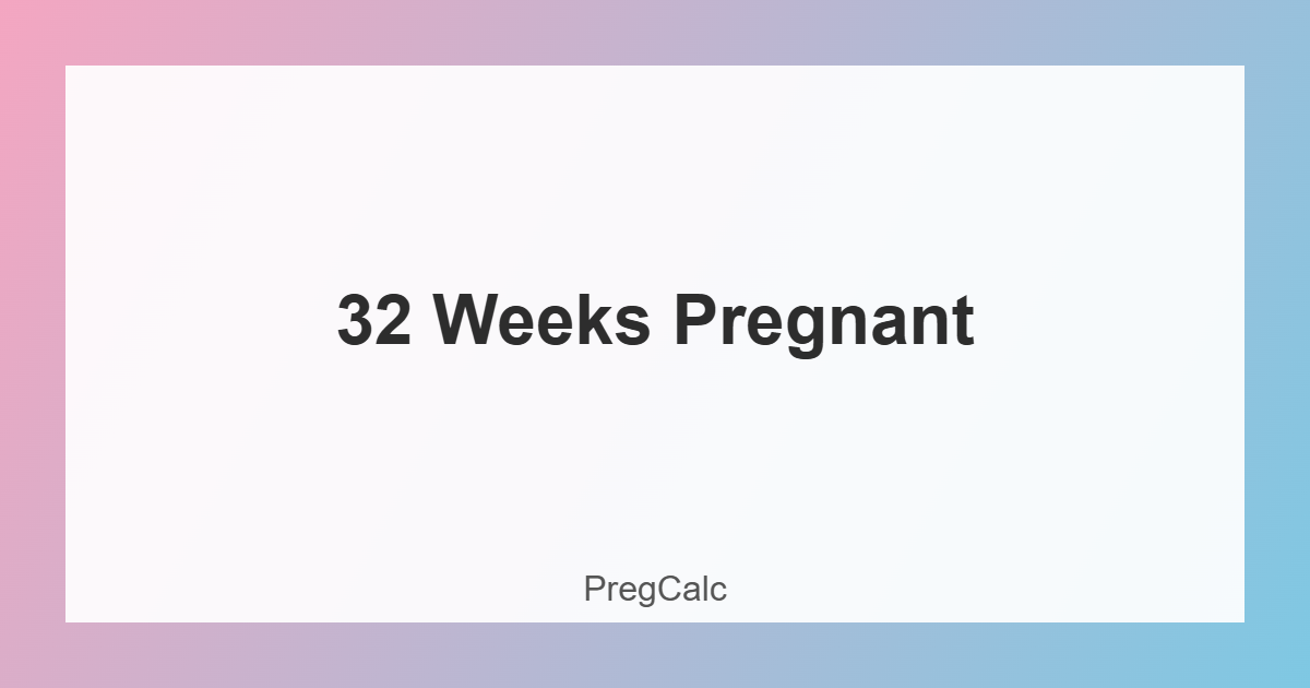 32 weeks pregnant belly and baby development illustration