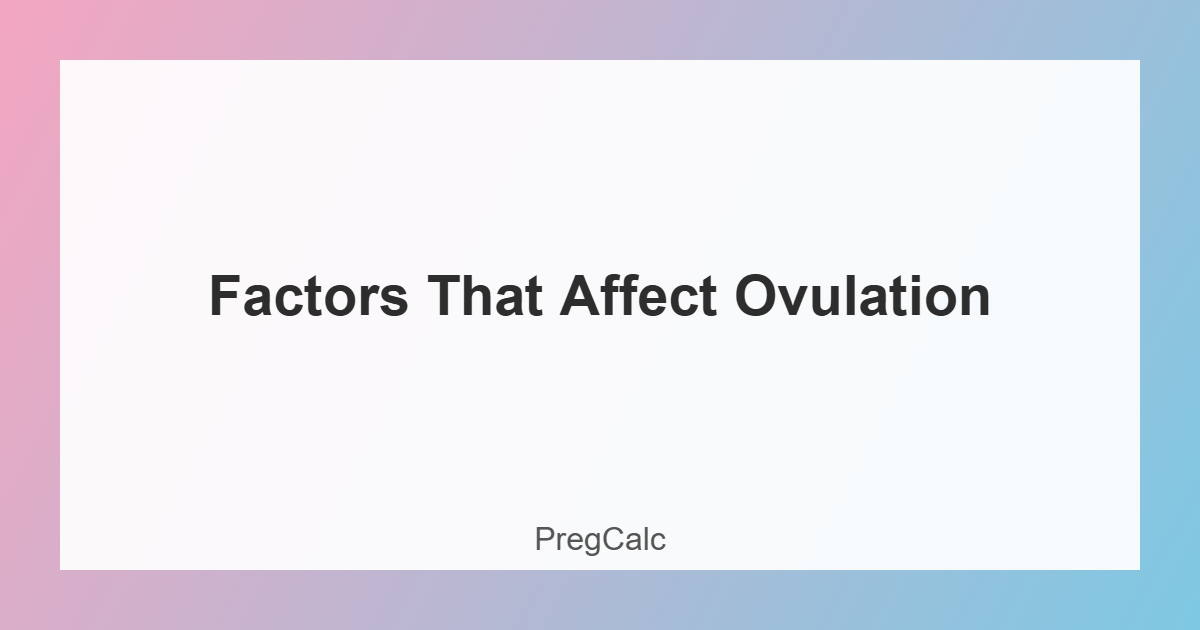 factors that affect ovulation illustration