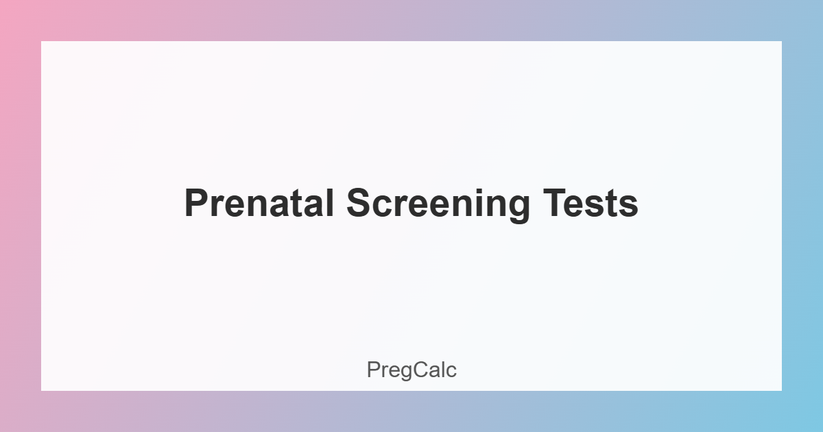 prenatal screening tests guide illustration